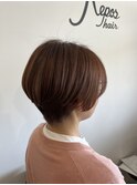 20代30代大人可愛い小顔ボブ前下がりショートハイライト