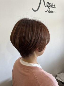 レポヘアー(Repos hair) 20代30代大人可愛い小顔ボブ前下がりショートハイライト