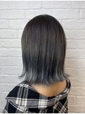切りっぱなし×シルバーグラデーション