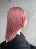 ダブルカラーピンクベージュケアブリーチハイトーン髪質改善