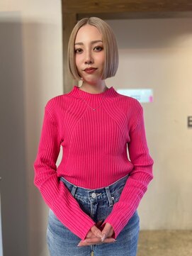 ジャンクス 千葉(junks) グレージュカラー/シルキーベージュ/艶髪ボブ[千葉/千葉中央]