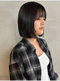 切りっぱなしボブ_ストレートボブ_暗髪ボブ_黒髪ボブ