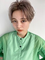 マッシュ 北堀江(MASHU)&nbsp;外国人風ミルクティーベージュ　ショート　ハイトーン