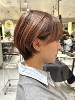 ラボー ノースプラザ店(LA'BO) 【LA'BO三浦】丸みショート×ピンクベージュ