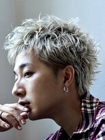 オーシャントーキョー サニー 原宿(OCEAN TOKYO Sunny) スパイキーショートハイトーンカラーホワイトブロンド短髪金髪