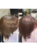 脱白髪染めハイライト*白髪ぼかしベージュ20代30代40代50代