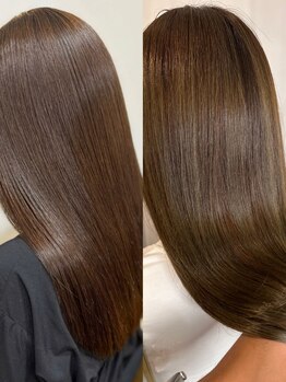 ピークスヘア(peaks hair)の写真/『お客様1人1人の癖に合わせた薬剤』サラサラで癖のないダメージレスな質感に♪