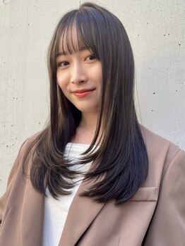 エアー 青山(AIR)の写真/女性らしさを表現する小顔見せカットが人気の≪AIR 青山≫カットだけでキレイで扱いやすいＳＴＹＬＥに♪