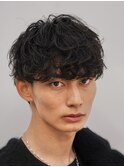 渋谷メンズマッシュウルフカット緩めシャドウパーマルーズパーマ