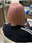 盛岡駅タッセルボブハイトーンカラーミルクティーピンクベージュ