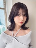 抜け感シースルーバング×くびれミディくびれヘアレイヤーカット