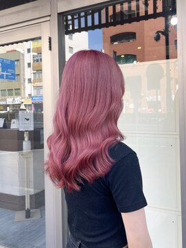 ミニム ヘアー(minim hair) 【minim×りの】明るめピンクカラー