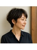 ミセスレイヤーショートボブ　20代 30代 40代 50代 60代髪質改善