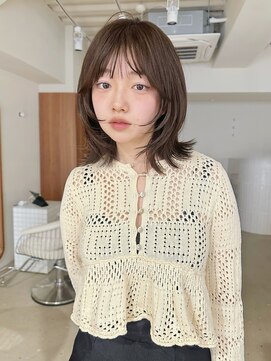 フィルムス 表参道(FILMS) ミニボブレイヤー/レイヤーカット/ウォームベージュ/前髪/表参道