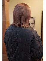 チャプター 問屋町(chapter)&nbsp;髪質改善切りっぱなしボブ外はねボブヘイリーボブピンクベージュ