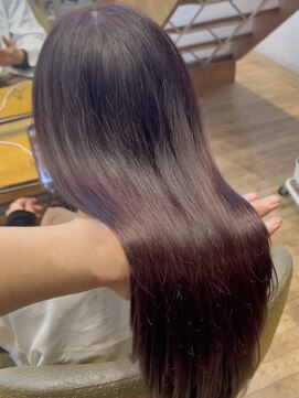 バイオレット 表参道店(Violet) ミディアムレイヤーラベンダーアッシュダークブラウンピンク