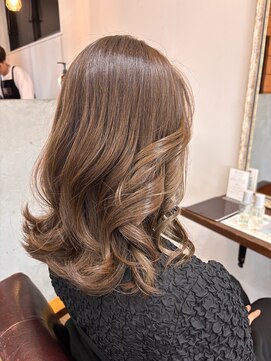 リドルヘアー 石井町店(Riddle HAIR) イルミナカラー ベージュ 透明感 髪質改善 ミルクティー