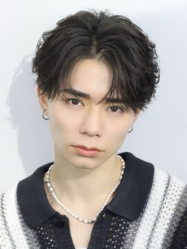 アズ ワン(AS ONE) シースルーマッシュ韓国メンズヘアコンマバングフェザーパーマ