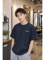 MEN's Baguz MEN'Sカット/ MEN'Sパーマ/ MEN'Sカラー 無造作スパイキー束感×ニュアンスカールメンズショート