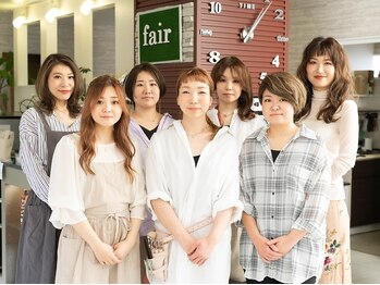 フェアアドヘア(fair -add hair-)の写真/【女性スタイリストのみ】女性目線で"可愛い"を創る！「相談のしやすさ」と「寄り添う提案」が人気の秘訣♪