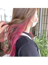 トランス(hair esthetics salon trans) インナーカラーピンク