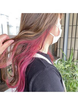 トランス(hair esthetics salon trans) インナーカラーピンク