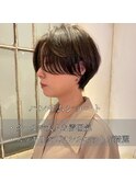 大人綺麗な小顔襟足スッキリショートボブ　30代40代50代