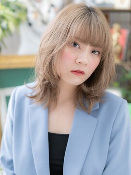 カバーヘアアンドスパ ブリス 浦和(COVER HAIR&SPA bliss) くせ毛風カール外国人風ホワイティアッシュc5浦和10代20代30代