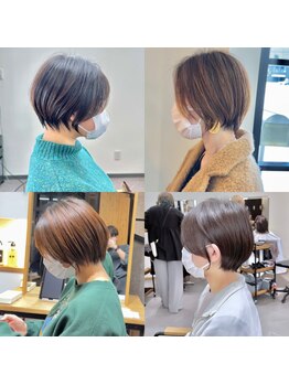 ヘアーベースティビ(Hair Base OTiBi)の写真/トレンド感◎髪質お顔に似合う素敵なショートヘア◎[函館/ショート/縮毛矯正/髪質改善/トリートメント]