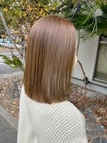 ナカオコアフュール(NAKAO COIFFURE)&nbsp;大人ボブ　切りっぱなしボブ　ショコラアッシュ
