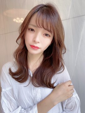 ロンドローズ 名古屋(Lond damaskRose) チョコレート 切りっぱなし イヤリングカラー 韓国ヘア 顔周り