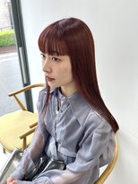 ヘアー アイス 御器所本店(HAIR ICI)&nbsp;20代30代40代暖色カラー艶髪ストレート仕上げ