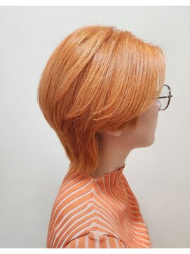 オズギュルヘア(Ozgur hair) [福士直矢]♪透明感オレンジ！ショートウルフ