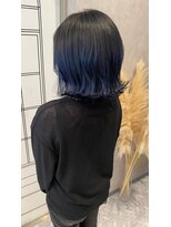 ジーナエス 札幌(Zina S)&nbsp;髪質改善＊ブルーグラーデーション＊美髪【Zina S 札幌】