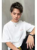 アッシュブラック/マッシュパーマ/刈り上げ/ツーブロック