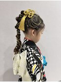 七五三編みおろしアレンジ