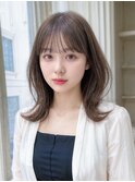 くびれヘアレイヤーカット大人ガーリーチョコレートモード