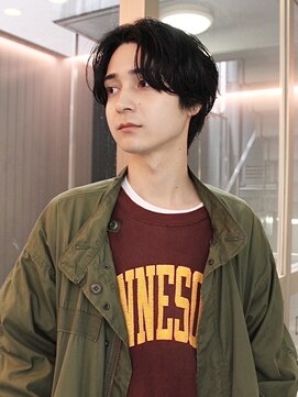 フィルムス 銀座(FILMS) men's/メンズ/フェザーパーマ/ニュアンス/ブルーブラック/黒染め