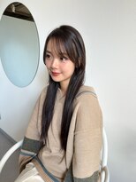 アム(amu)&nbsp;酸性ストレート/地毛風ストレート/レイヤーカット/2wayバング