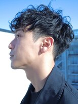 アグラントープ(a Gland taupe)&nbsp;スパイラルパーマメンズマッシュ◇刈り上げショート