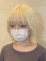 六本木美容室 西麻布店 ブロンドヘア◎顔周りレイヤーカット