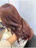 〈藤間〉ブリーチなし/ピンクベージュ/ダブルカラー/韓国ヘア