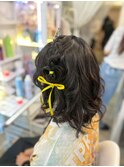 推し活 イベント 量産型 片側編みたらしハートアレンジ ティアラ