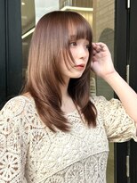 パルス ヨコハマ(PULSE yokohama)&nbsp;小顔ミディアムレイヤーカットぱっつん前髪