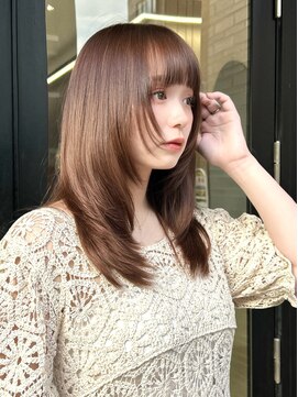 パルス ヨコハマ(PULSE yokohama) 小顔ミディアムレイヤーカットぱっつん前髪