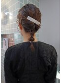 編みおろし ヘアアレンジ