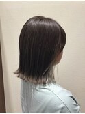 20代30代40代切りっぱなしストレートロブ×オリーブグレージュ