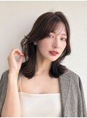 クビレミディ ブラウン 韓国 TOMOKI 美髪韓国レイヤーイメチェン