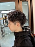 ツイストスパイラルパーマ メンズサロン マッシュカット 韓国