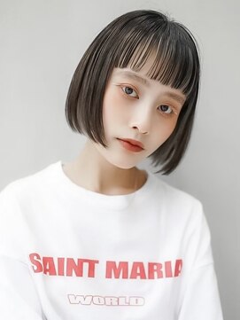 ギークス(GEEKS) 【GEEKS渋谷】オン眉ボブ/アンブレラカラー/初ブリーチ/冬カラー